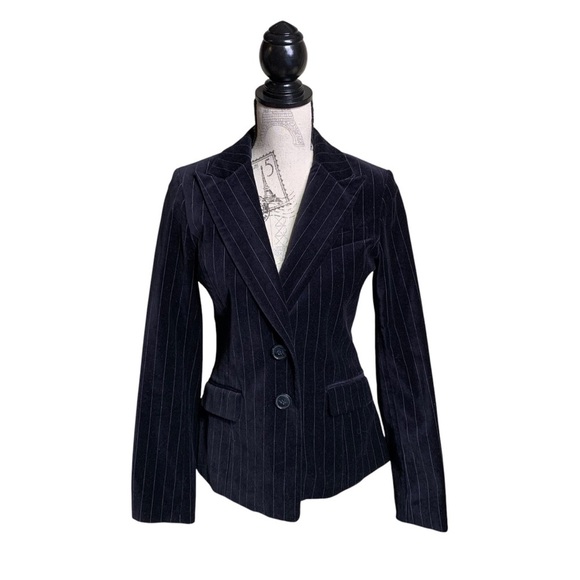 H&M Jackets & Blazers - Classic Women's Navy Pinstripe Tailored Blazer